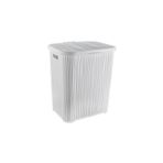 abnturk Ultra Lüks Kalite 48L Beyaz Dalgalı Kirli Çamaşır Sepeti Oyuncak Sepeti Çok Amaçlı Sepet 33x42x50cm