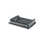 abnturk Ultra Lüks Kaliteli Şık Görünümlü Çizgili Gri Renk Smart Tabaklık Kurutmalık Bulaşıklık 37X92X48Cm, brc195125082025