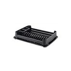 abnturk Ultra Lüks Kaliteli Şık Görünümlü Çizgili Siyah Renk Smart Tabaklık Kurutmalık Bulaşıklık 37X92X48Cm, brc200125082025