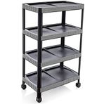 abnturk Ultra Lüks Model Kaz Ayağı Desenli 4 Katlı Demonte Ayakkabılık 48X28 H:80CM 8 Çift Ayakkabı Için