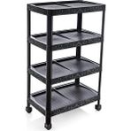 abnturk Ultra Lüks Model Siyah Mermer Desenli 4 Katlı Demonte Ayakkabılık 48X28 H:80CM 8 Çift Ayakkabı Için