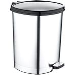 Abnturk Ultra Lux Çöp Kovası Ayak Pedallı Gri-Metal Görünümlü Kova 20 Litre Büyükboy Çıkabilen Iç Kova Ø33 - Renkli
