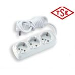 abnturk Viko Topraklı Uzatma Kablosu 3'lü 2 Metre 3x1.5