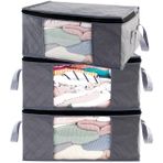ABO Gear G01 Çöp Kovaları Çanta Dolap Organizatörleri Kazak Giysi Saklama Kapları, 3 Parça Paket, Gri, 3 Adet