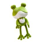 ABOOFAN 1 Bilgisayar Kurbağa Bebek Kurbağa Sarılma Yastığı Gefüllte Karikatür Spielzeug Plushie Peluş Dev Kurbağa Hayvan Yumuşak Oyuncak Feng Shui Dekoru Heykel Aşağı Pamuk Oğlan Kız