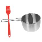 ABOOFAN 1 Takım Sos Tavası Erkekler Için Takım Elbise Metal Sos Tenceresi Çok Amaçlı Tencere Daldırma Kaseleri Dökme Demir Sarımsak Kavurma Lazımlık Küçük Aletler Mini Paslanmaz Çelik