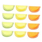 ABOOFAN 12 Adet sahte limon dilimleri sulu meyveler Oyucu yapay meyve sıkacağı Parti dekorasyonu plastik limon blokları plastik meyve blokları sahte limon blokları parti süsü Colorful