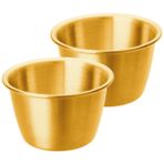 ABOOFAN 2 Adet Mini Sos Kabı Mini Çeşniler Meze Tabakları Sirke Tabağı Çeşni Kaseleri Sos Garnitürleri Açık Su Kupası Şarap Bardağı Baharat Tabağı Soya Ev Sofra Takımı Paslanmaz Çelik