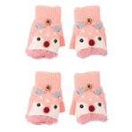 ABOOFAN 2 Çift Çocuk Parmaklı Eldivenleri rüzgar geçirmez eldivenler parmaksız eldiven en sıcak eldivenler çocuklar için eldiven yün iplik eldiven çocuklar eldiven kalınlaştırmak Öğrenci