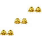 ABOOFAN 3 Set Para Kurbağa Heykeli Minyatür Kurbağa Figürleri Kayıt Araba Ev Aksesuarları Dekoratif Objeler Servet Kurbağa Süsleme Dekoratif Kurbağa Süsleme Reçine Golden 2 Adet*3