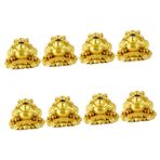 ABOOFAN 4 Set Para Kurbağa Heykeli Ev Aksesuarları Dekoratif Objeler Para Fırsatı Masaüstü Kurbağa Heykeli Kurbağalar Kayıt Kurbağa Masaüstü Dekorasyonu Reçine Golden 2 Adet*4