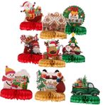 ABOOFAN 9 Adet Noel Partisi Petek Süsleri Noel Ev Dekorasyonu Noel Partisi Centerpieces Yılbaşı Masası Süsleri Noel Peteği Yılbaşı Masasının Merkezinde Noel Ağacı 3 Boyutlu Kış Kağıt