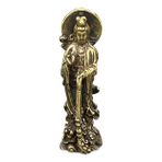 ABOOFAN Avalokitesvara Kolye Narin Anahtarlık Charm Obsidyen Retro Kolye Antik Takılar Kolye Figürler Vintage Zanaat Heykeli Retro Madalyon Anahtarlık Süs Pirinç