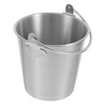 ABOOFAN Paslanmaz Çelik Patates Kovası Yiyecek Tutucular Kızarmış Tavuk Kovası Aperatif Depolama Kovası Paslanmaz Çelik Buz Kovası Metal Kova Kova Silver 304 Paslanmaz Çelik