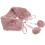 ABOOFAN Peluş Eşarp Kürk Çıkarılabilir Yaka Kürk Yaka Tavşan Eşarp Kürk Pembe Eşarp Kışlık Boyunluk Taklit Kürk Eşarp Bayanlar Eşarp Kadınlar Için Boyun Atkısı Kıllı Özlemek Giyim