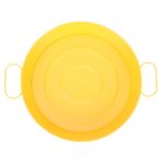 ABOOFAN Pratik Paslanmaz Çelik Atıştırmalık Kovası Kızarmış Tavuk Patates Kızartması Cips Buz Şeker Ekmek 22cm Sarı