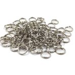 Aboowe Kristal Octagon ve Toptaş Avize Taşı Metal Halkası 50 Adet/Paket (Krom)