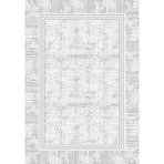 Aborijin Gri Çerçeveli Modern Geometrik Etnik Desenli Boho Makinada Yıkanabilir Hafif Hav Toz Vermez Leke Tutmaz Kaymaz Taban Dijital Makine Baskı Halı Oturma Odası Salon Yolluk Koridor Mutfak Halısı