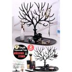 About The Perfect 2'li Yaratıcı Takı Organizatörü, Siyah, Bileklik, Küpe, Yüzük, Kolye, Ekran Standı - Seçenek 1