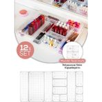 About The Perfect Beyaz 12'li Dolap İçi Takı ve Makyaj Düzenleyici Organizer - Seçenek 1