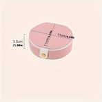 About The Perfect Pembe Mini Deri Takı Organizatörü Aynalı, Seyahat Için Taşınabilir Kılıf - Ahşap - Bej
