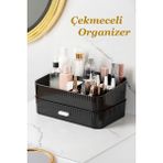 About The Perfect Şık Siyah Çekmeceli Takı ve Makyaj Organizeri, Düzenleyici Kutusu