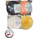 Abrias Dokuma Sarı Keçe Cila Hare Kalın Pasta Süngeri 4'lü Set