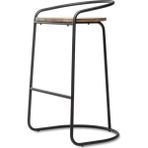 Abronya Bar Taburesi Tabure Ahşaplı Tabure Metal Ayaklı Tabure Modeli Retro Tasarım