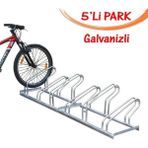 Abronya Bisiklet Park Yeri Bisiklet Park Demiri Galvanizli 5'li Bisiklet Park Istasyonu 40X200 cm
