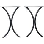 Abronya - Demir Masa Ayakları Siyah Metal Masa Ayağı 71 cm 2 Adet