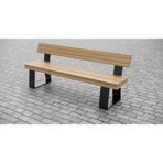 Abronya Kütük Bank Metal Sırtlı Bench Ahşaplı Bank Modeli