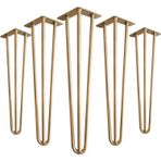 Abronya Masa Mobilya Ayakları İçin Metal Altın Gold Firkete Takımı 60 Cm