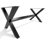 Abronya Metal Masa Ayağı Orta Destekli Masa Ayağı Çapraz Tasarım Ayak Modeli Yemek Masası Mutfak Masası Ayakları 75X70X150 cm - 75 x 70 x 150 cm