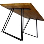 Abronya Metal Sehpa Ayağı Retro Tasarım Siyah Renk 1 Takım 40 cm