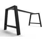 Abronya Metal Yemek Masası Ayağı Çalışma Masa Ayağı Orta Destekli 70X70X100 cm Siyah Renk 1ADET
