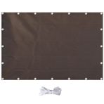 Abrotain Güneşlik Tente 1,6 cm x 15,2 cm Su Geçirmez Gölgelik Gölgelik Güneşlik Kamp Tarps Çadır Örtüsü Arka Bahçe Avlu Güverte Veranda Pergola Bahçe Dış Mekan için Grometli