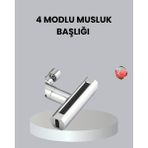 Abs Pirinç Alaşımlı Musluk Başlığı 4 Modlu 360° Dönebilen ve Ekonomik - Çok Renkli
