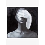 ABSTRACT WOMEN IN BLACK YAĞLI BOYA TABLO 120X120CM