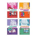 Abur Cubur Peşinde Set 4 Kitap (Çubuk Makarna Düğümü + Balonlu Sakız Ağacı + Halka Çörek Zinciri + Patlamış Mısır Korsanları)