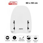 ABV Universal 60x60 cm Bağlantı Ekipmanlı Şeffaf Siperlik