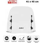 ABV Üniversal Şeffaf Siperlik 41 x 45 CM + Bağlantı Ekipmanı (Motosiklet Camı)