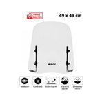 ABV Üniversal Şeffaf Siperlik 49 x 49 CM + Bağlantı Ekipmanı (Motosiklet Camı)