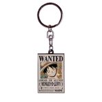 ABYstyle One Piece Wanted Luffy üniseks anahtarlık, çok renkli, metal anime, taraftar ürünü, TV dizisi, Bej, Ölçü Birimi