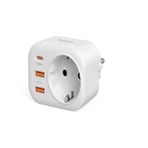 AC-115 2500W 3.4A 2USB 1Type-C 1Soket Akım Korumalı Şarj Adaptörü Priz Çoğaltıcı