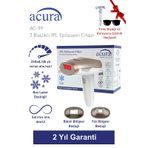 Ac-99 Ultra Hızlı, 2 Başlıklı Sınırsız Atışlı Buz Lazer Ipl Lazer Epilasyon Cihazı altin-beyaz