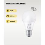 AC AYDINLATMA 12w Sensörlü Led Ampul 6500k Beyaz Işık – Hareket Algılayan Akıllı Ampul