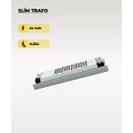 AC AYDINLATMA 24v 6.25a - 150w Ultra Slim Trafo Gri