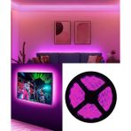 AC AYDINLATMA 28x35 İç Mekan 3 Çip Şerit Led Pembe Işık 5mt