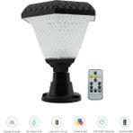 AC Aydınlatma 30W Solar Kristal Bahçe Aydınlatması 3 Renk Işık - Kumandalı - Siyah