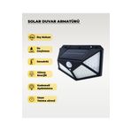 AC AYDINLATMA Led Solar Duvar Armatürü Beyaz Işık